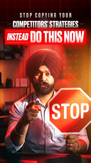 Stop copying your competitors. I see it all the time: → They run Facebook Ads, so you run Facebook Ads → They post Reels, so you post Reels → They offer discounts, so you offer discounts But here's what you don't see: You don't know their profit margins. You don't know their conversion rates. You don't know if it's even working. You're copying blindly. And losing. What to do instead: ✅ Study their weaknesses, not their strengths ✅ Find the gaps they're ignoring ✅ Double down on what makes YOU di