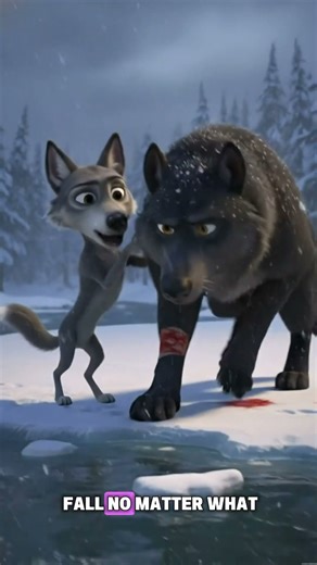 🐺 The Omega Wolf Becomes Alpha 🌕🐺 #shorts #animalstory #animation #animalstorytelling