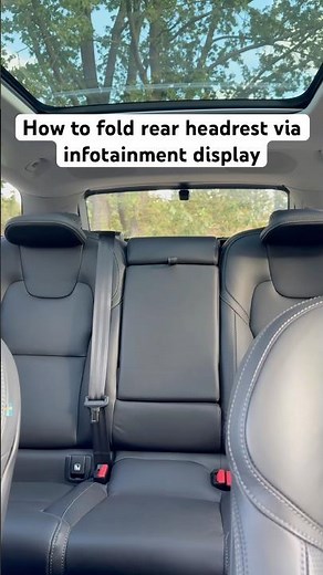 How to fold rear headrest from infotainment display in Volvo v90 2025 #volvo