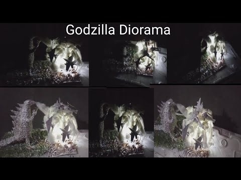 Man's Making Godzilla Diorama Attack || with PVC pipe & Wood powder.