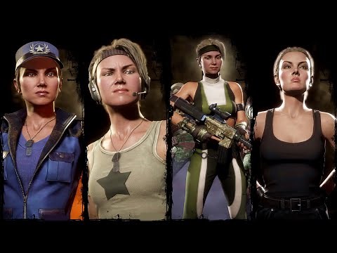 Sonya Blade - Intros & Victories - All Main Color Skins - Mortal Kombat 11