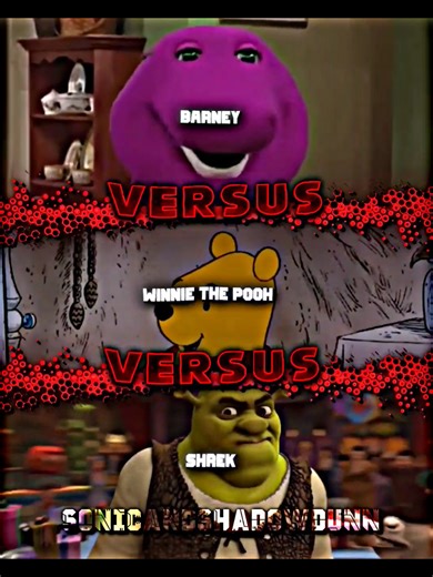 Barney Vs Winnie The Pooh Vs Shrek #barney #vs #winniethepooh #vs #shrek