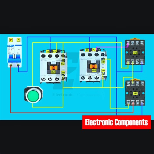5.3K views · 41 reactions | Sequential Start-Stop Control Using Two Contactors with time Delay | Wiring Diagram Explained #fblifestyle | 퐄퐥퐞퐜퐭퐫퐨퐧퐢퐜 퐂퐨퐦퐩퐨퐧퐞퐧퐭퐬 | Facebook