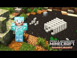 Excavating The TAR PIT! So Many New Fossils! (Minecraft Dinosaurs #16)