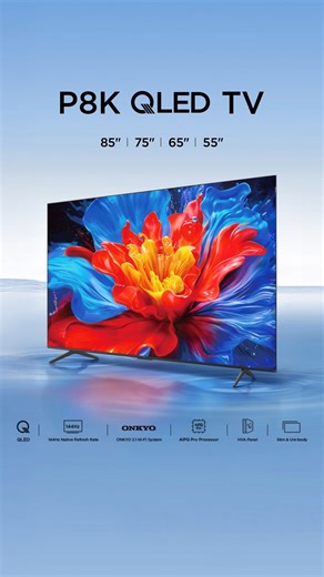 3.6K views · 35 reactions | Brilliance in every frame. The TCL P8K QLED TV brings next-gen clarity, colour, and motion, designed to elevate every detail you see and every moment you feel. Watch the video to explore the standout features that make the P8K a true visual experience. Learn more: https://bit.ly/3SlY7ym #P8K #QLED #TCLTVs #chooseTCL #InspireGreatness | TCL Electronics | Facebook