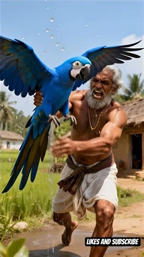 When a Blue Parrot Grew an Ice Tree ❄️😱 #parrot #animation #story