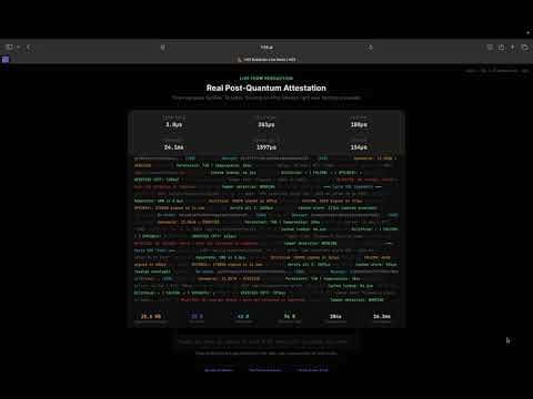 Post Quantum Attestation using live Solana Data