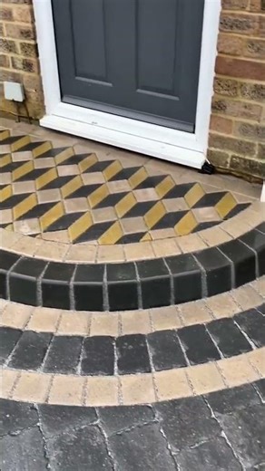 Roman Pattern Architectural Paving Courtyard Process #shorts #construction #design