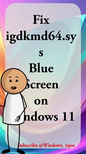 How to Fix igdkmd64.sys Blue Screen on Windows 11 💻#BlueScreen #BSOD #IntelGraphics #PCRepair