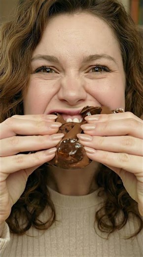 Biting Chocolate Gummy Bear ASMR #shorts