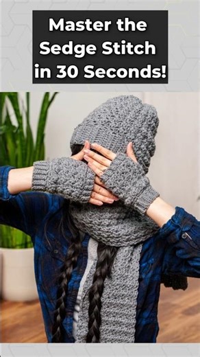 Quickest Sedge Stitch Crochet Tutorial! #crochet #shorts