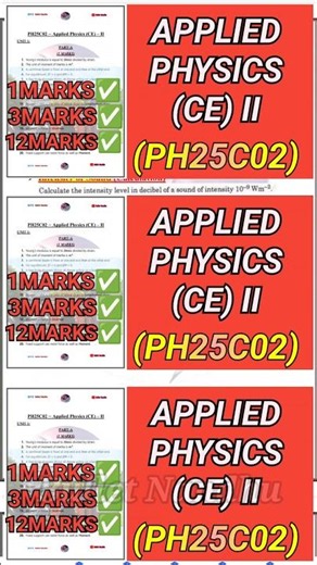 Applied Physics(CE)- II (PH25C02) #ph25c02 #physics2 #appliedphysics2#appliedphysics #regulation2025