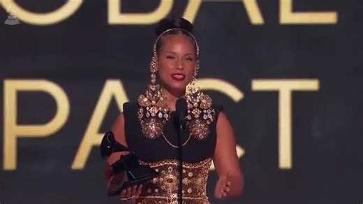 ALICIA KEYS Wins Global Impact Award | 2025 GRAMMYs Acceptance Speech