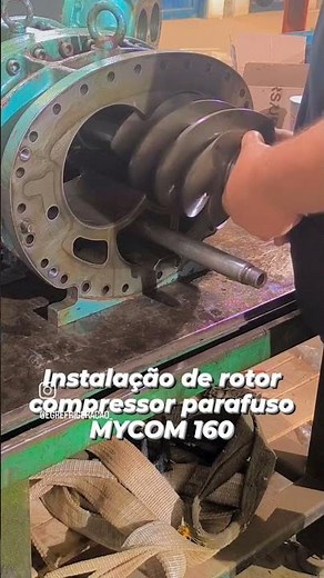 MYCOM parafuso 160 amônia montagem de compressor #amonia