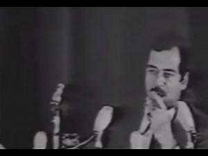 That moment Saddam Hussein took power on live television.