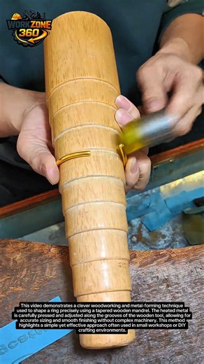 Viral Woodworking Hack: Perfect Ring Sizing Tool with Hot Forming Technique 🔥