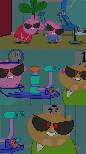 Peppa Pig’s Monster Eye Test Gone Wrong! 😱👓 #Shorts #peppapig #animation #funny #piggy #peppa #edit