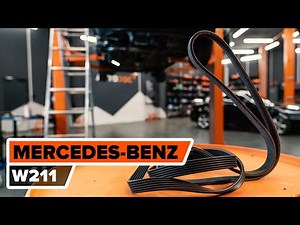 How to change serpentine belt on MERCEDES-BENZ W211 E-Class [TUTORIAL AUTODOC]