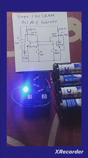 Make Simple 1 Bit Static Ram With 2 Transistor