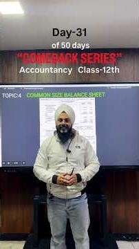 COMPARATIVE AND COMMON SIZE STATEMENT CLASS-12th #commercearmy #boardexam2026 #viralvideos #foryou