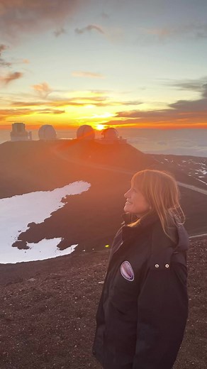 37K views · 2.1K reactions | Soaking in the fiery brilliance of the sunset atop this beautiful volcano. ✨ I can't help but wonder if sunsets like these are the universe's way of saying 'Aloha'! ☺️ Nature really knows how to put on a show!⁣⁣ What are some of your favourite memories of beautiful sunsets?  | Jane Seymour | Facebook