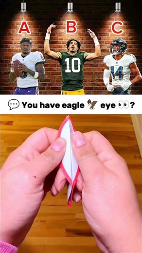 You Have Eagle Eye? 👀 Pick A, B or C 🦅 | NFL Challenge #Shorts