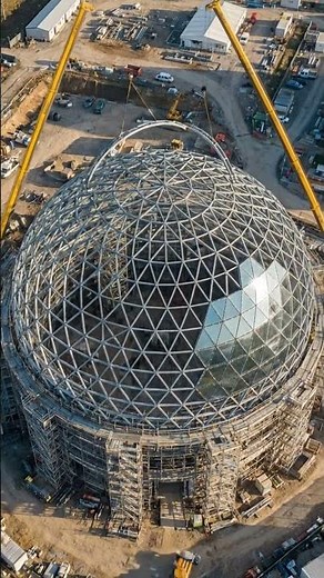 Futuristic Glass Dome City Center — From Empty Land to Mega Dome Construction
