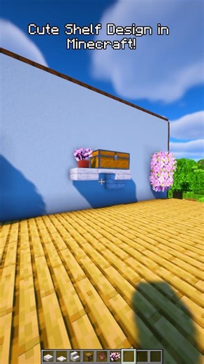 Cute Shelf Design in Minecraft! 📚✨ Easy Build #minecraft #minecraftbuilding #shorts