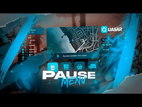 Quasar Pause Menu for FiveM | Fully Custom UI with Real-Time Map & Player Info