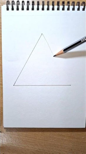 Amazing Triangle Illusion Drawing 🔺 | Satisfying Geometric Art #shorts