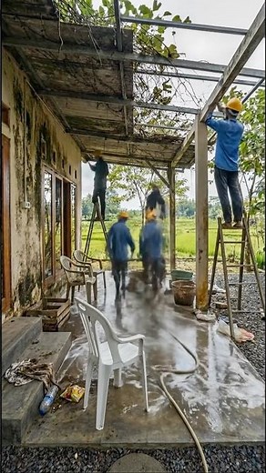 The Satisfying Process of Building an Outdoor Kitchen #kitchen #construction #satisfying