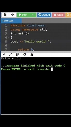 طريقة طباعة النص في لغة c++ باقل من دقيقة #developer #مبتدئين #coding #cpp