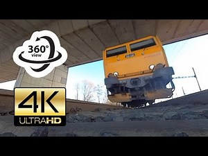 360° camera under train (4K)