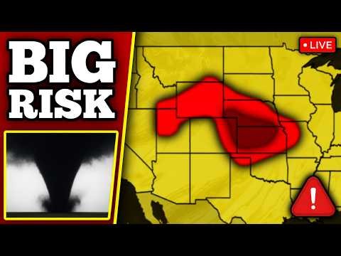 🔴 BREAKING TORNADO THREAT COVERAGE - Large Tornadoes Possible With LIVE Storm Chasers...