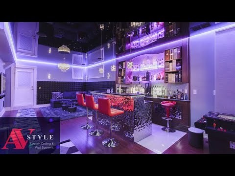 Night Club design and Stars Ceiling in the residential project | Fiber Optic Lights | AV Style