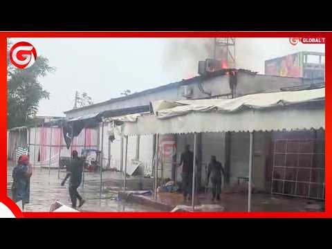 VIDEO: SINZA FIRE ACCIDENT - BUILDING ON FIRE - FIREMEN ARRIVE AT THE SITE....