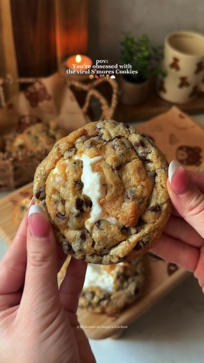 S’mores Cookies Recipe with Biscuit, Marshmallow & Chocolate