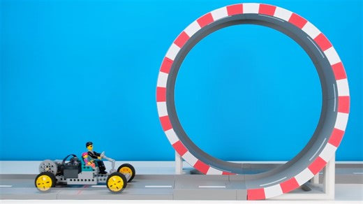 Driving LEGO Cars Through Progressively Larger Loops