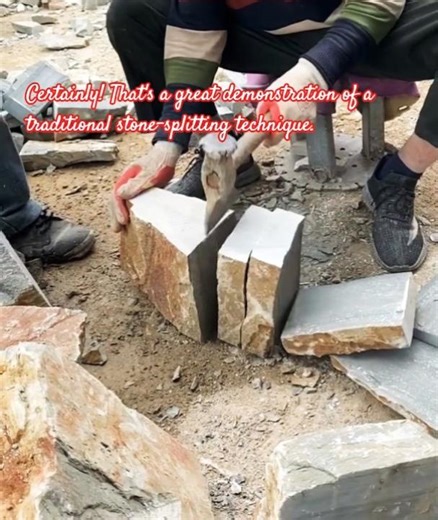Traditional Stone Splitting Skills: Satisfying Hand-Splitting of Natural Stone