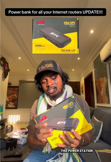 Get this portable 20,000Mah Internet router power bank to always keep your routers running in your homes or offices. It can also power up all your fibre routers and starlink devices for 4 days. 🧢 by @VILLAGER CLOTHING Kindly send a dm to purchase yours now. #internetrouterpowerbank #routerpowerbank #powerbankrouter #nigeria #UninterruptiblePowerSupply