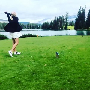 2.8K views · 34 reactions | Swing out sister ️‍♀️  @HelloWorldAU today 4.30 on @channel9 #Helloworld #jasper #alberta #canada #nine #travel #golf #bears #jaspernationalpark #canadianrockies #fairmontjasperparklodge | Sonia Kruger | Facebook