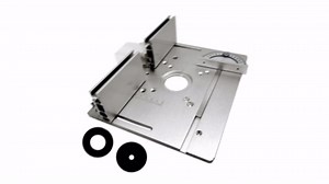Aluminium Router Table Insert Plate, 2 in 1 Woodworking Benches Router Flip Plate with Miter Gauge, Fence Sliding Brackets, Multifunctional Trimming Engraving Table