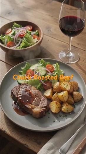 Chuck Roasted Beef 🥩/ AI Recipe Test..So Juicy And Flavorful #youtubeshorts
