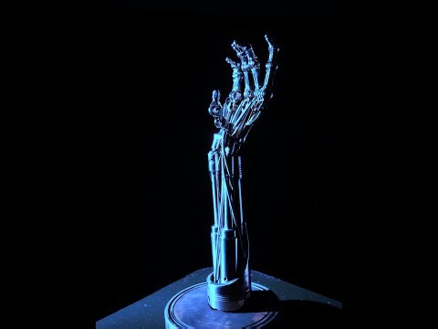 An early test video of my Terminator hand 2002