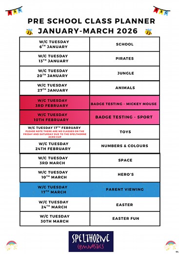 Classes - Spelthorne Gymnastics