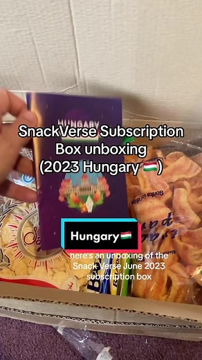 AD Gifted | I previously had a subscription with SnackVerse but they recently sent me one of their new boxes to review. SnackVerse are a snack subscription box that has snacks and treats from a different country around the world each month. June 2023 was Hungary 🇭🇺! #traveltiktok #backpacker #travelfoodie #travelfood #hungaryfood #hungarytravel #snackverse #snackverseuk #unboxing #unboxingsnacks #subsciptionbox #travelfoods #travelsnacks #travelfoodies