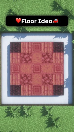 Simple Aesthetic Red Floor Design Idea In Minecraft! ❤️✨