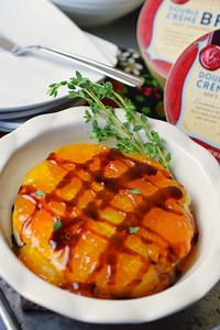 Baked Peach Balsamic Brie - Who Needs A Cape?