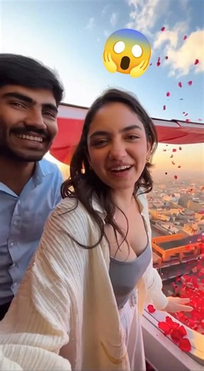 Jaipur Par Phoolon Ki Baarish! 🌹✈️ Hawa Mahal Aerial View 4K 60FPS #viral #shorts