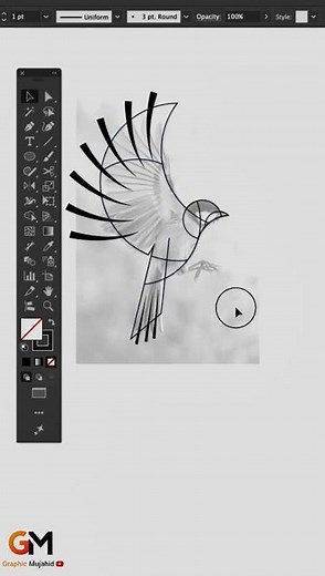 Transforming Images into Professional Logos | Adobe Illustrator Tutorial #graphicmujahid #logo